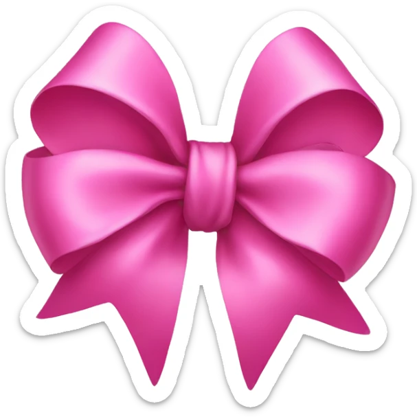 Pink bow sticker