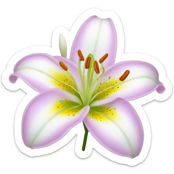 lily flower sticker