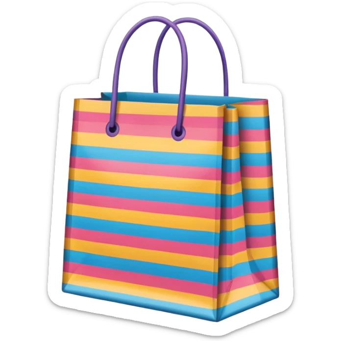 beautiful shopping bag sticker