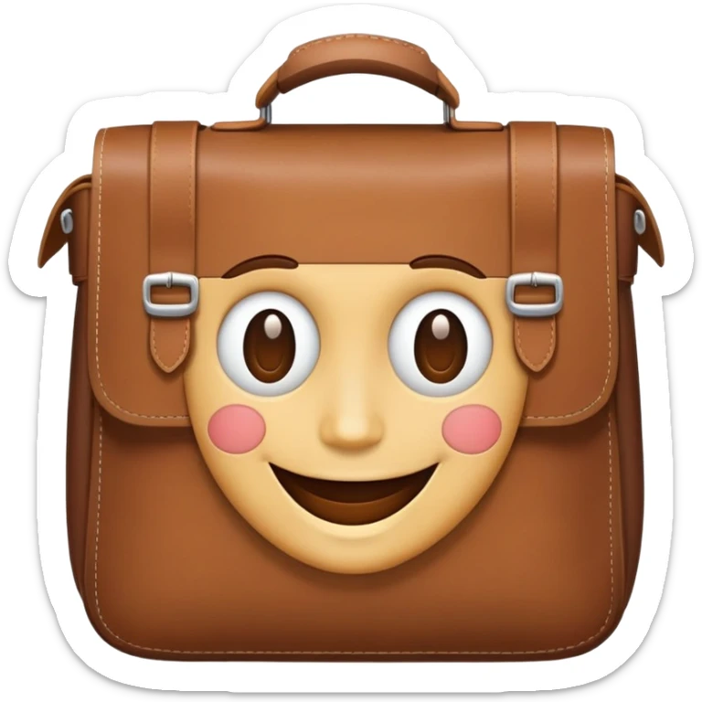 bag with a face on it sticker