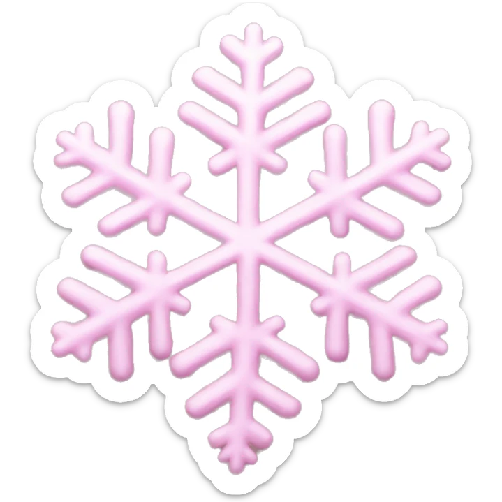 pastel pink snowflake  sticker