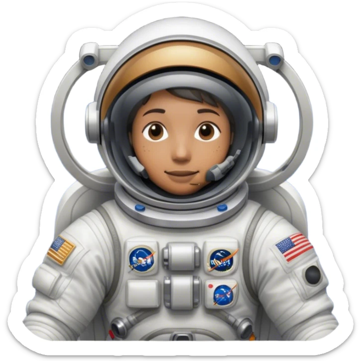 👨‍🚀 Cinematic Realistic Astronaut – A highly detailed depiction of an astronaut in a state-of-the-art space suit, floating weightlessly in the vast expanse of space. The reflective visor hides the face so we do not see the astronauts face, while intricate suit details and soft lighting create an immersive sense of realism. sticker
