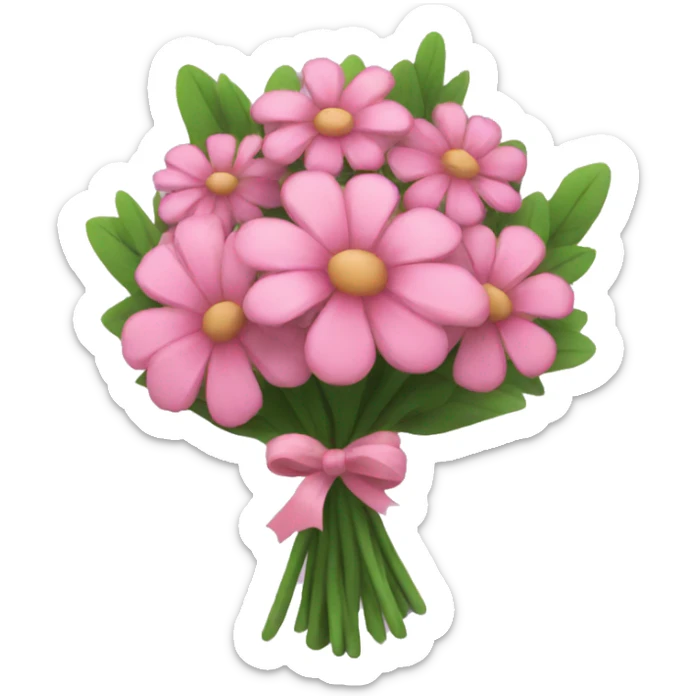 pink bouquet sticker