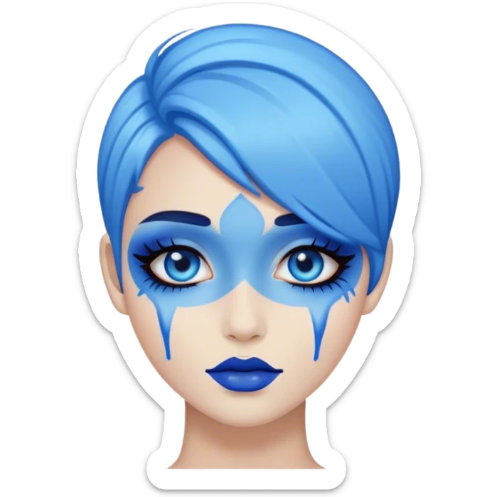 Makeup blue  sticker