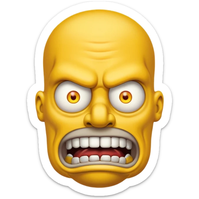 evil homer sticker