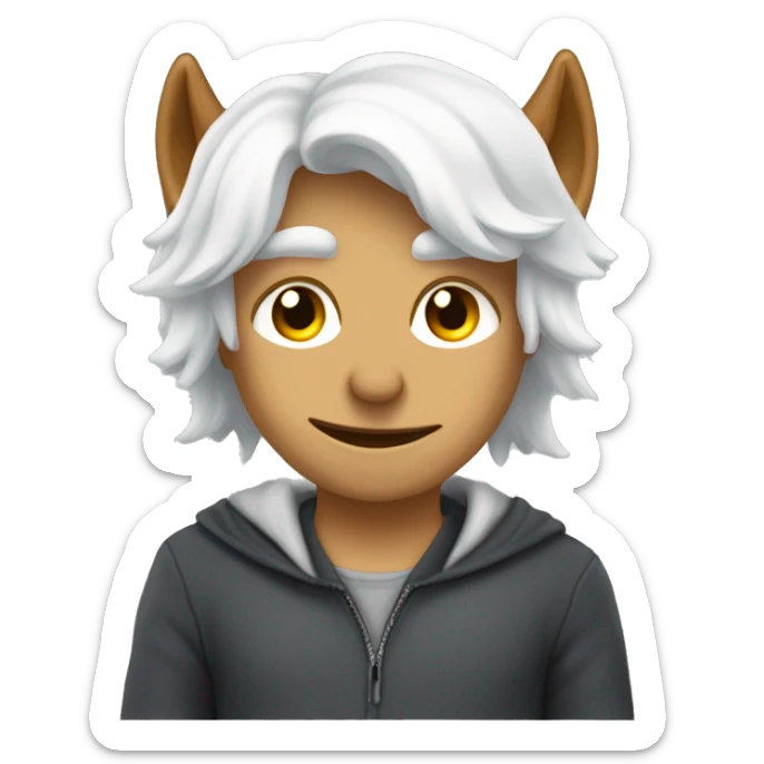 emoji para los  híbridos  (ya sean lobos con ángeles; demonios con lobo; ángeles con demonio) sticker