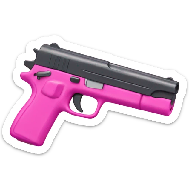 Pink gun sticker