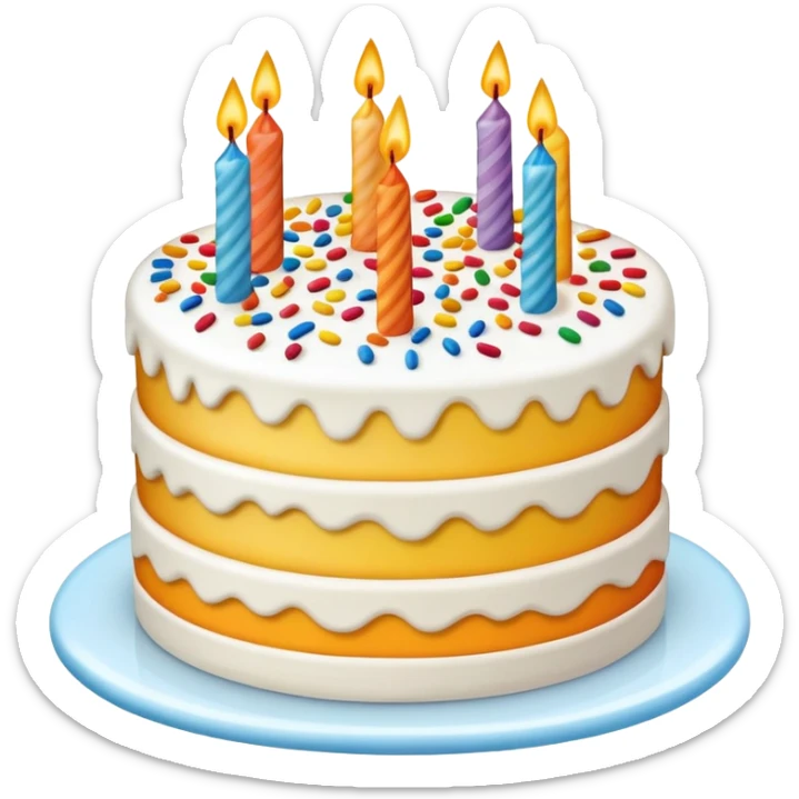 birthday cake sticker