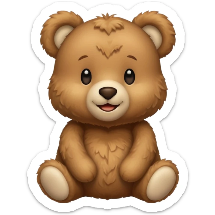 Cute Lightbrown teddybear sticker