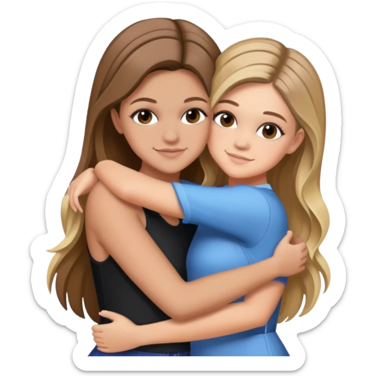 Kelsea Ballerini hugging a girl with brown hair  sticker