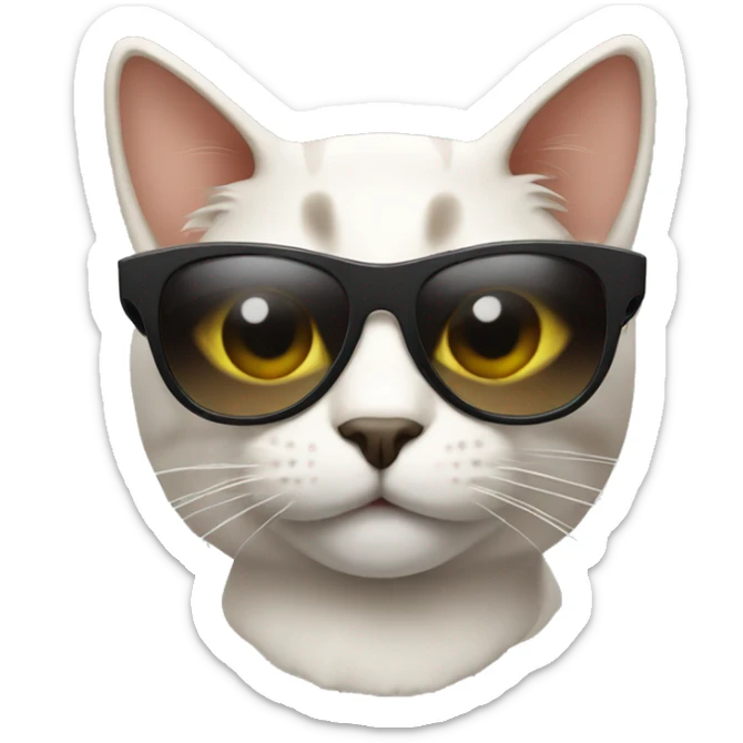 Cat with sunglasses sticker