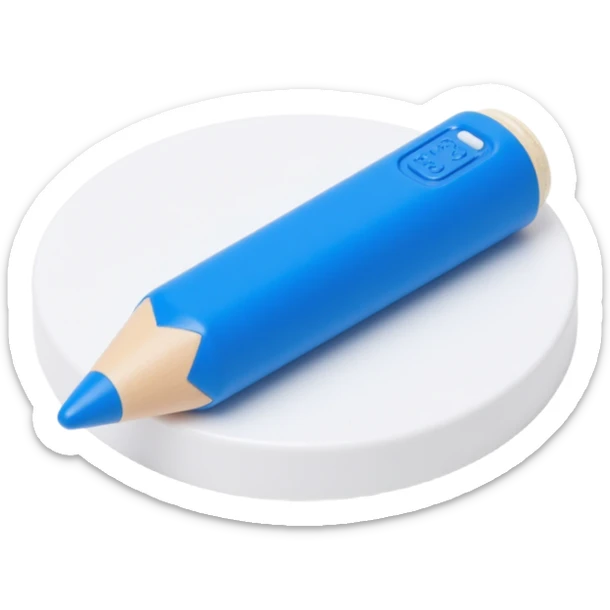 chunky blue pencil sticker