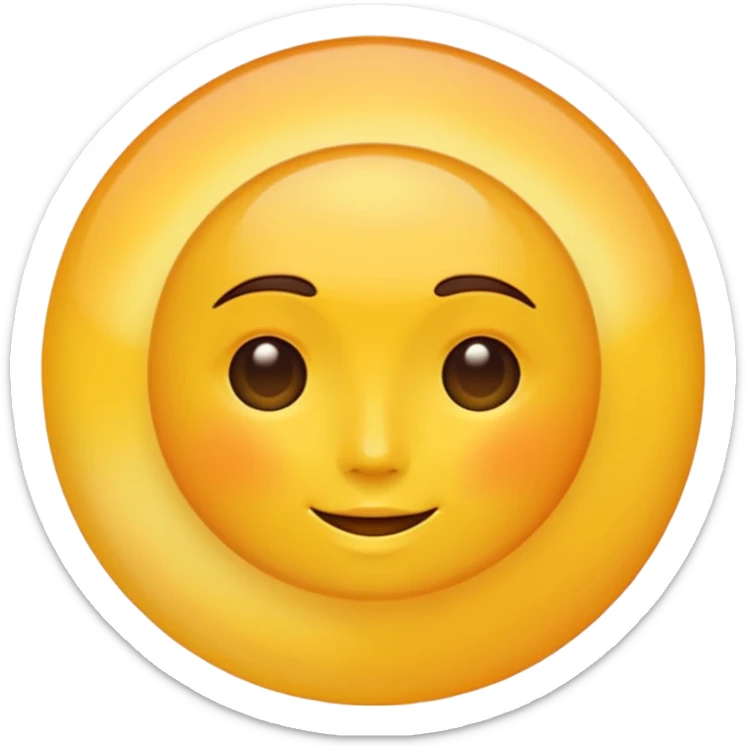 Generate a high-quality emoji of a yellow sun, bright and shining, smooth gradient colors, no facial features, simple white background, high-resolution.

 sticker