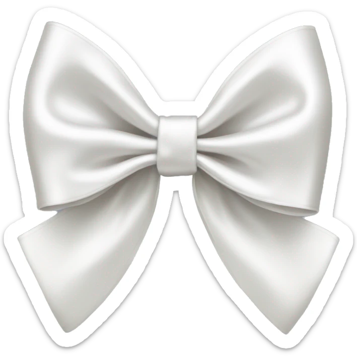 white satin bow sticker