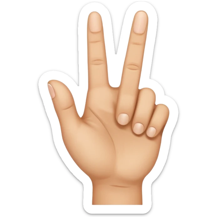 I want an emoji that looks like these👌🏻🤏🏻but i want that the the middle vinger touches the tumb and the other vingers dont. Can you do the Oke sign but than with de middle vinger sticker