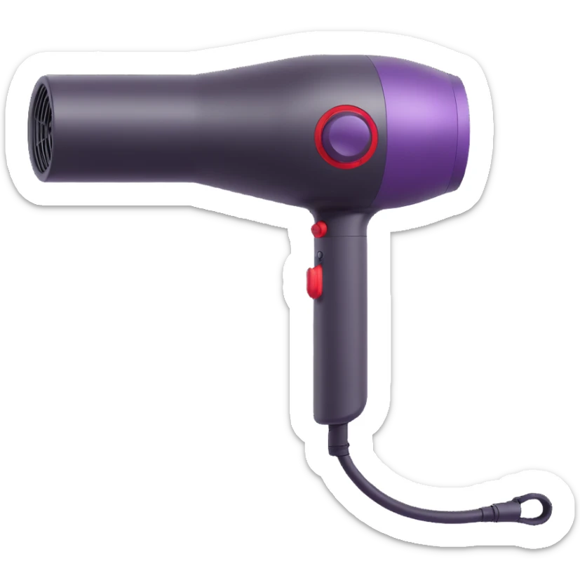 Dyson hair dryer in soft purple color sticker