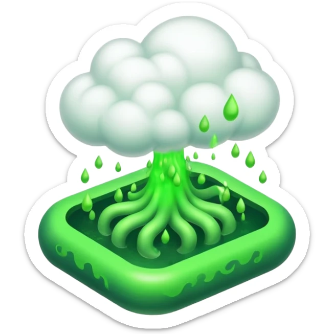 poisonous gas, isometric sticker