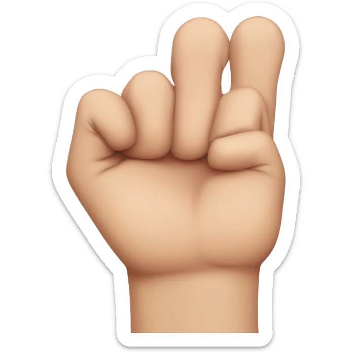 a back of a hand in a fist, but the pinky is still out sticker