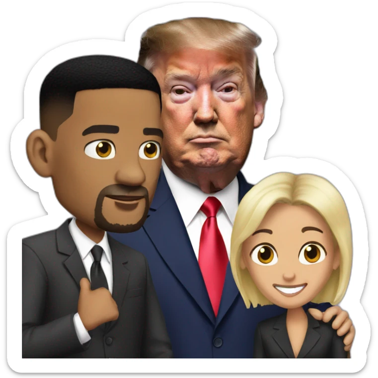 Will smith Donald trump sticker