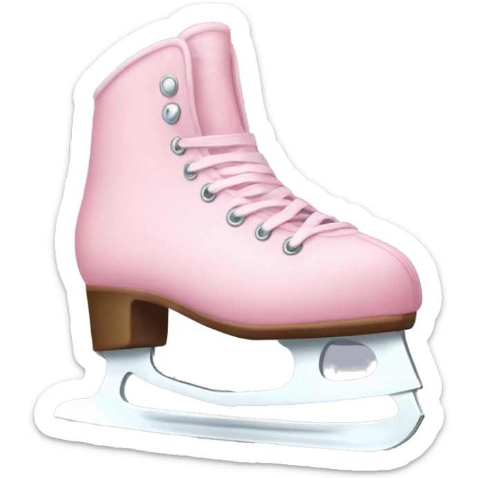 pastel pink ice skates sticker