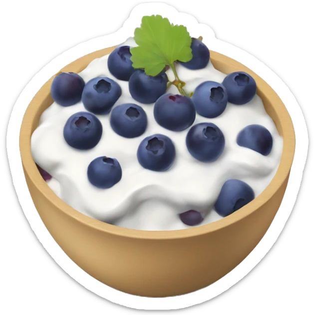yoghurt bowl with grapes and blueberries sticker