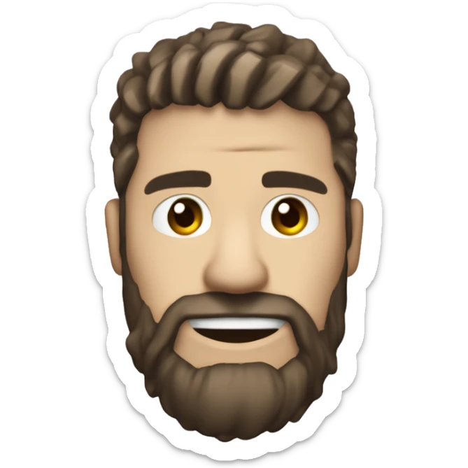 obra maestra,logo,emoticon,feliz,cabello rubio corto,barba corta,ojos azules,audifonos,estilo gears of war 2 sticker