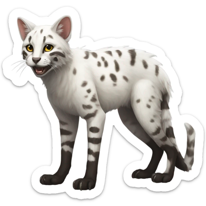 Modern Feral Rare Fantasy Vernid-Trico-species by LiLaiRa, random markings, full body sticker