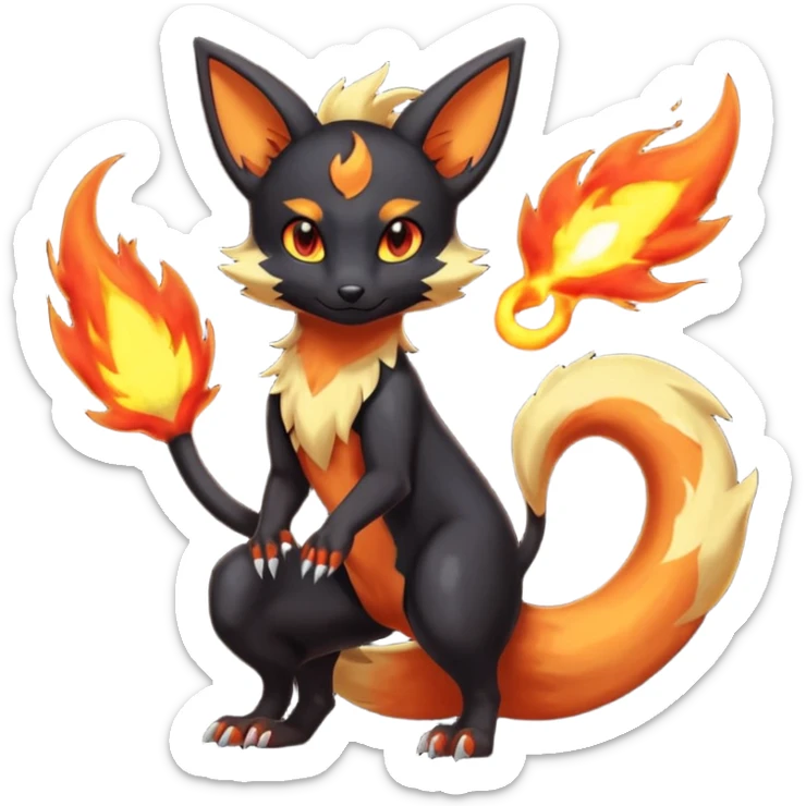 
Umbreon-Torracat-
Salandit-Fennekin-Fakémon-Digimon-fusion (full body) sticker