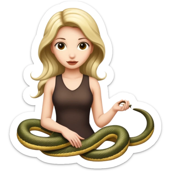 Şahmeran: belden üstü insan güzel bir kız belden aşağısı yılan sticker