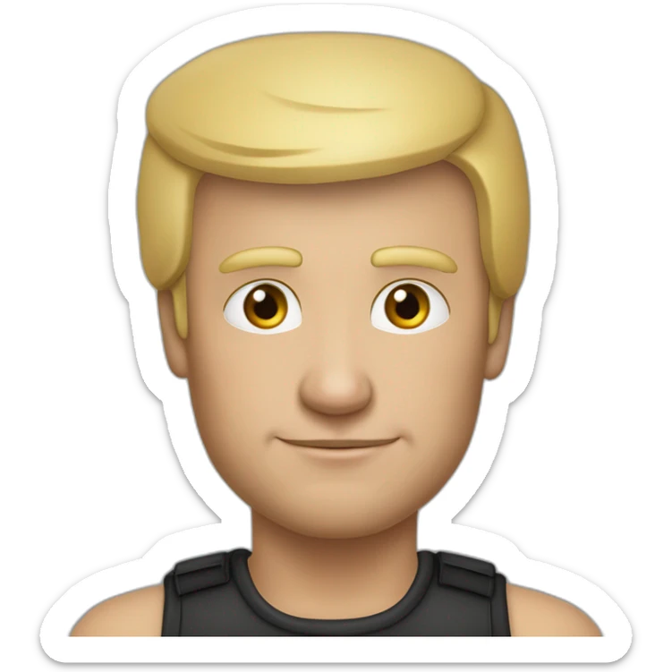 Vladimir Poutin qui fait en Tchécoslovaquie à Donald trump sticker