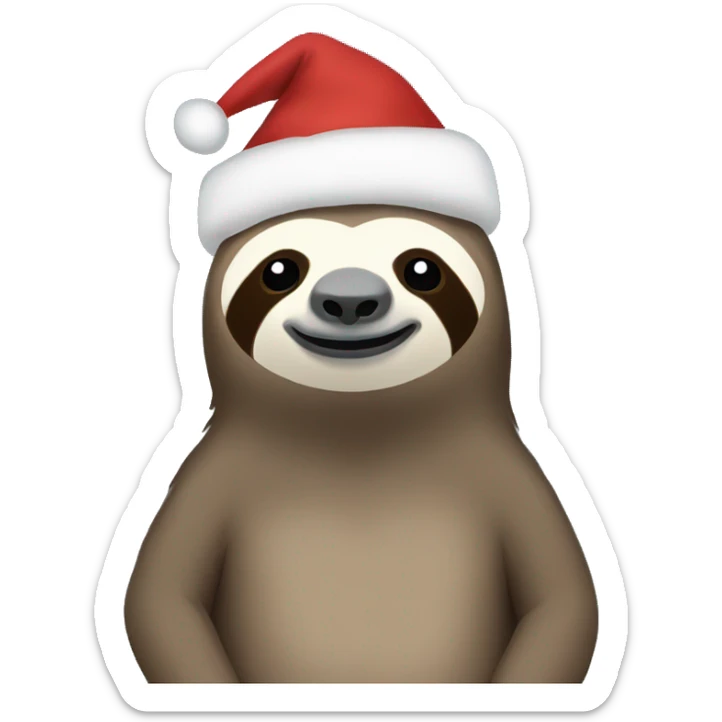 Sloth christmas sticker