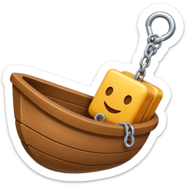 Je veux un emoji encre dans ce style là : ⚓ je veux qu’il représente sentimental par un bœuf : 🪢 sticker