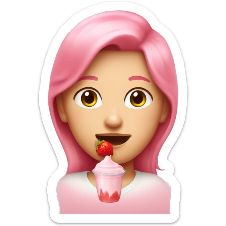 Strawberry milk sticker