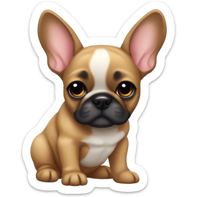 Fawn frenchie pup sticker
