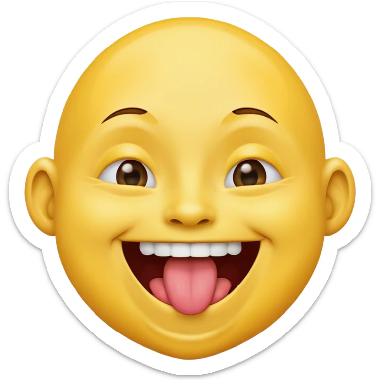 aku mau emoji orang ketawa sambil menjulurkan lidah sticker