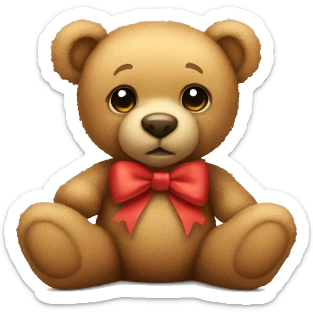 teddy bear with bow sticker