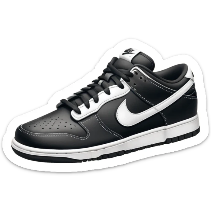 I want you to draw a black Nike Dunk Low with the Nike logo facing right

 sticker