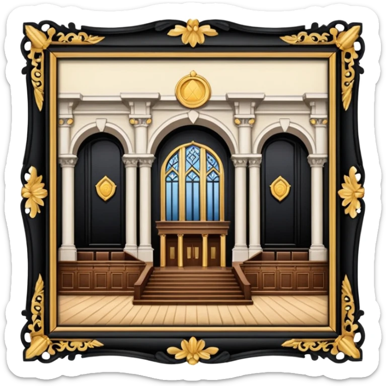 court building inside sticker