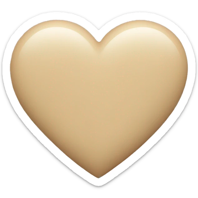 Beige heart sticker