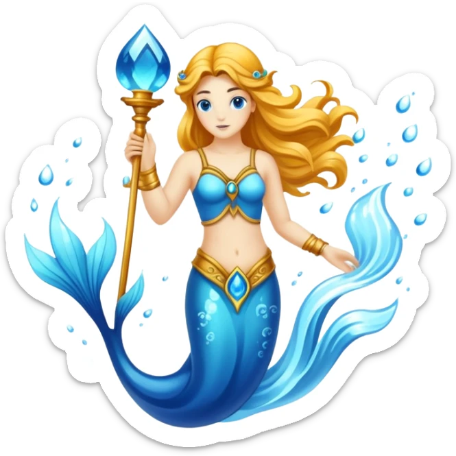 The zodiac symbol Aquarius. A mystical beautiful water bearer.  sticker