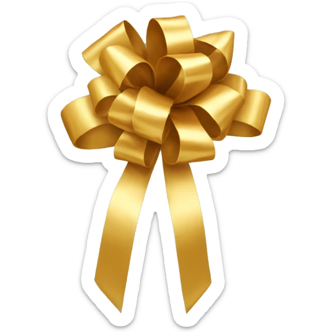 Golden bow sticker