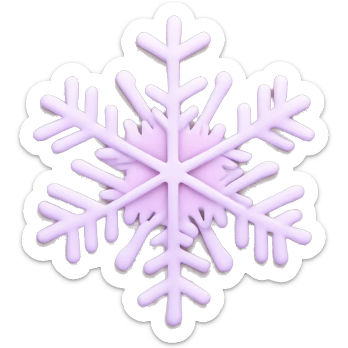 pastel pink snowflake  sticker
