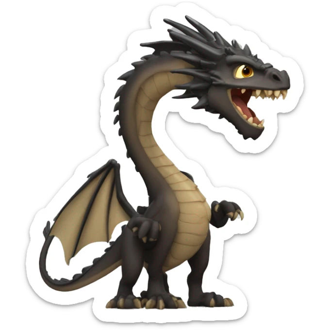 Dragón Furia nocturna de la película como entrenar a tu dragón  sticker