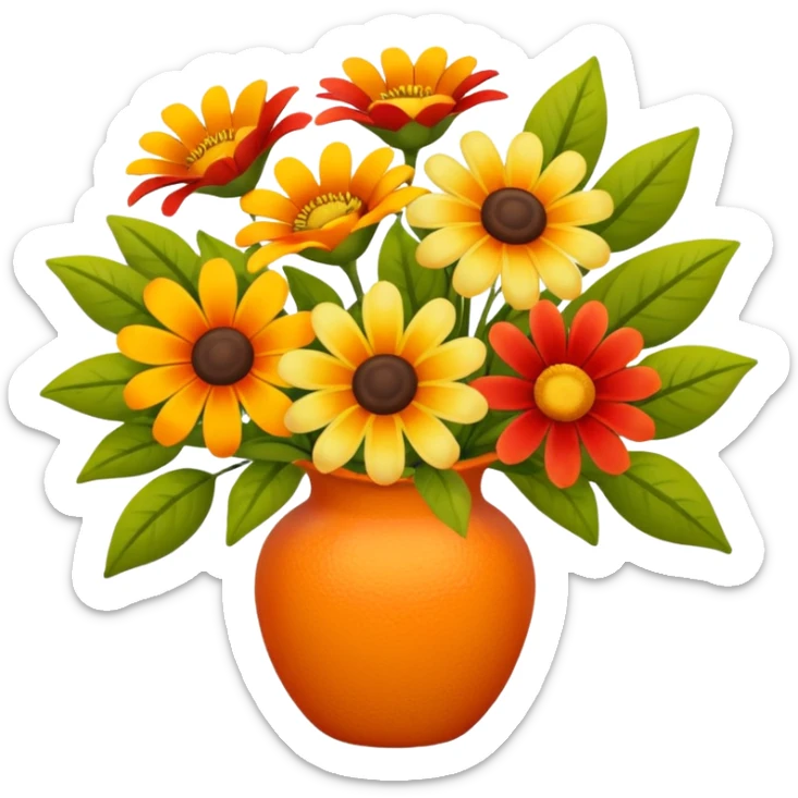 bouquet of flowers that are the colours of august  sticker