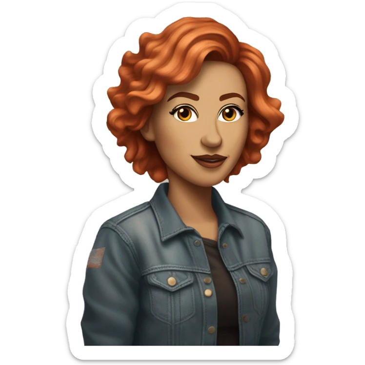 Chappell Roan, is an American singer and songwriter from Missouri. Working with collaborator Dan Nigro, the majority of her music is inspired by 1980s synth-pop copper red hair long sticker