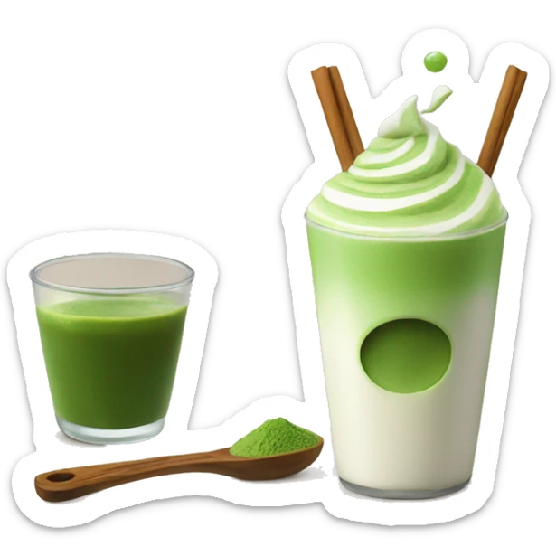 Matcha latte sticker