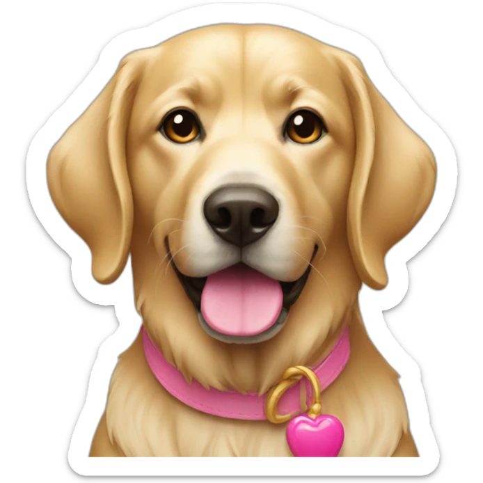 golden with pink nose sticker