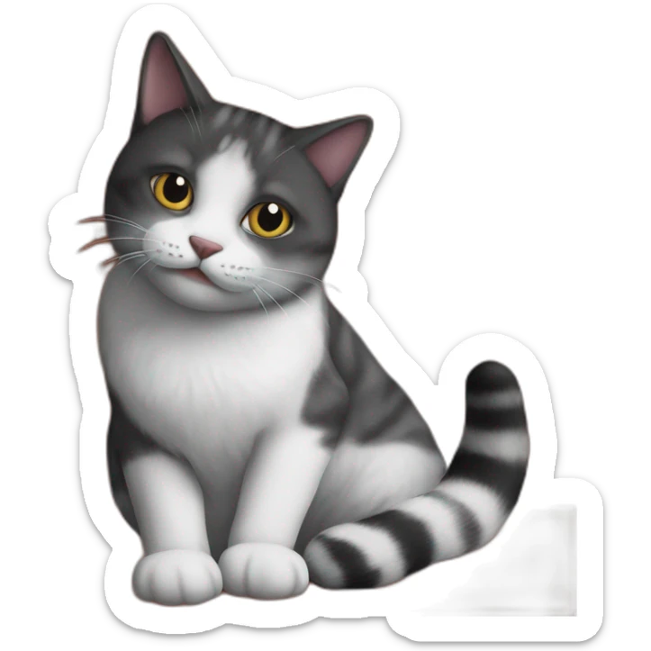 cat in natural habitat sticker