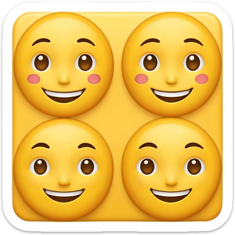 Cartoon emoji with exactly two X characters and one 1 character arranged as X1X sticker