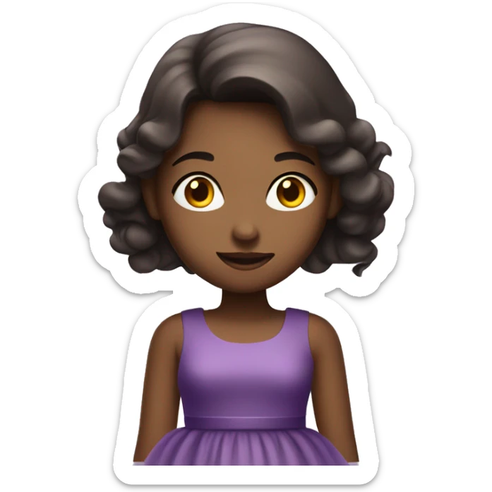a girl in a purple dress that uses aroma oil sticker